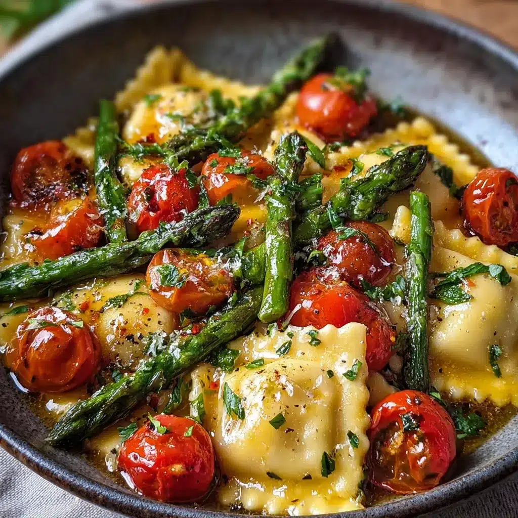 Best Ravioli Primavera Recipe Asparagus Cherry Tomatoes