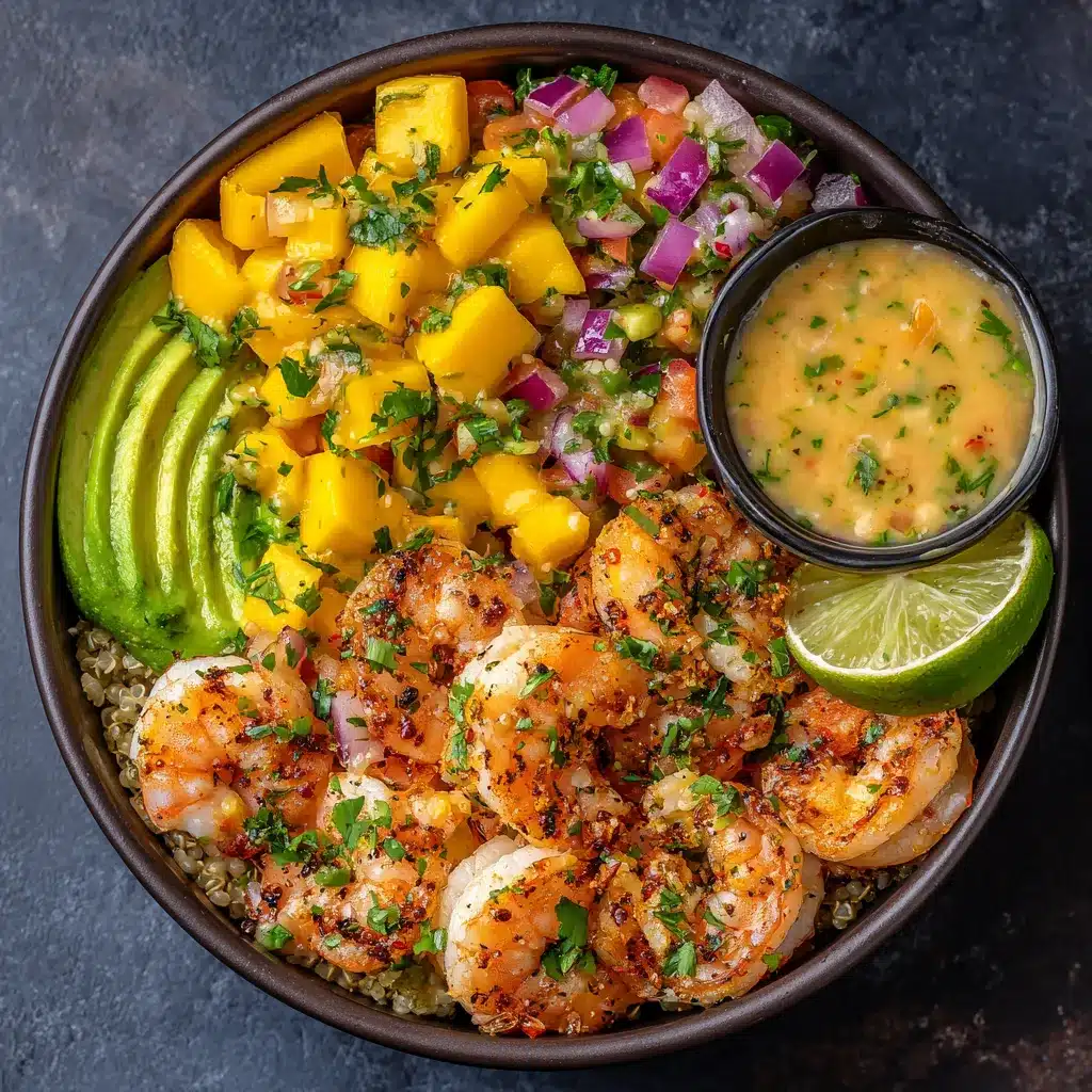 Delicious Shrimp Avocado Bowls with Mango Salsa LimeChili