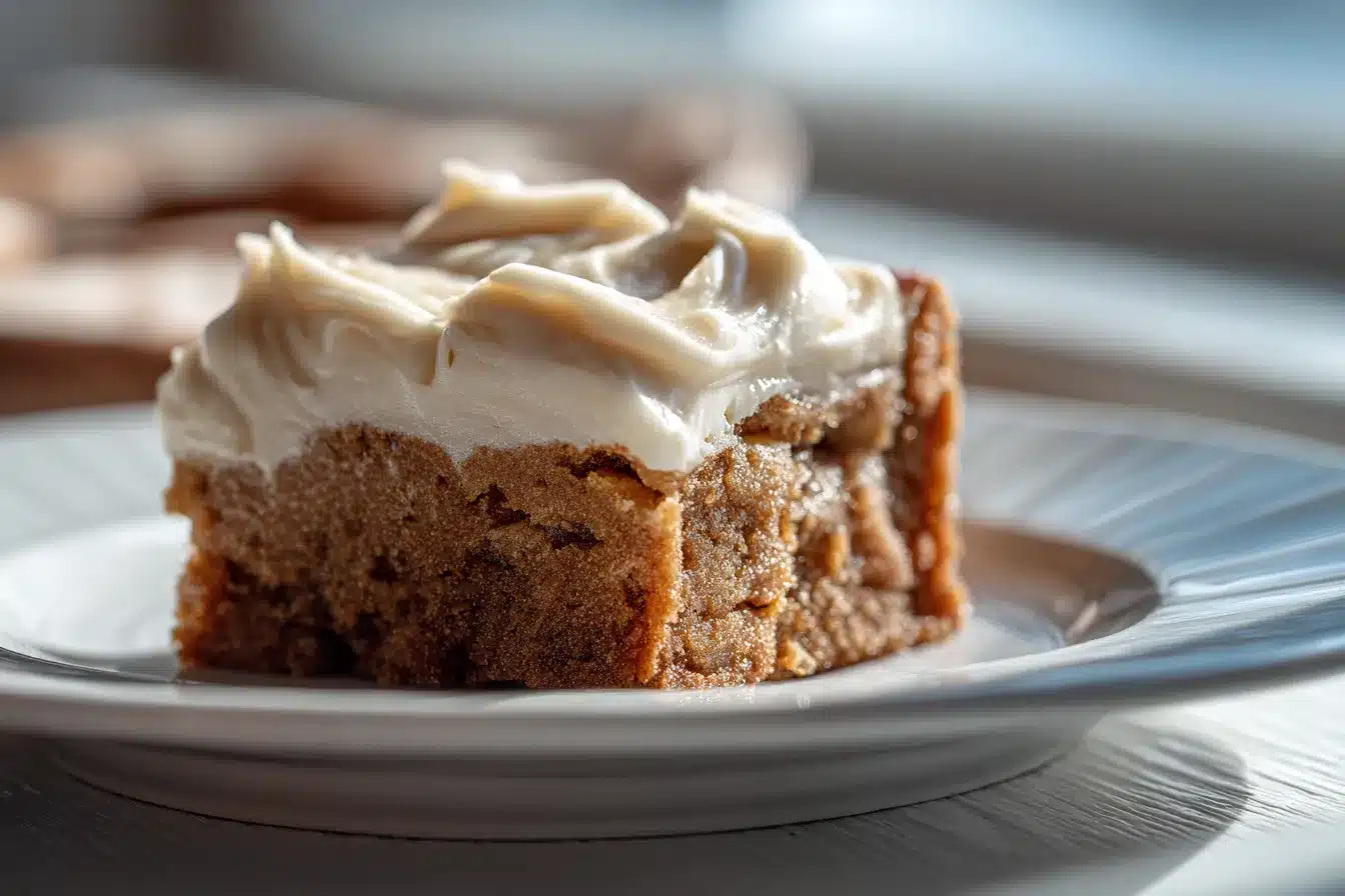 Decadent Apple Cinnamon Blondies with Maple Cream Cheese Frosting