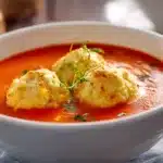Best Tomato Soup with Cheddar Bay Dumplings