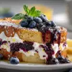 Indulge in BlueberryLemon Ricotta Stuffed French Toast Delights 4 Blueberry-Lemon Ricotta Stuffed French Toast