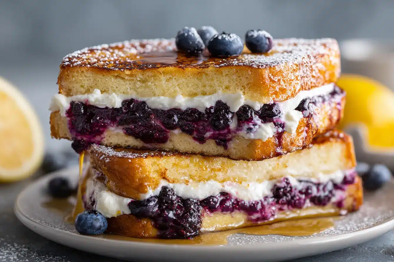 Blueberry Lemon Ricotta Stuffed French upscaled 688311aa1b99a