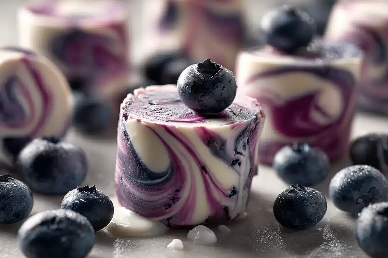 Indulge in Delicious Blueberry Swirl Yogurt Bites Today
