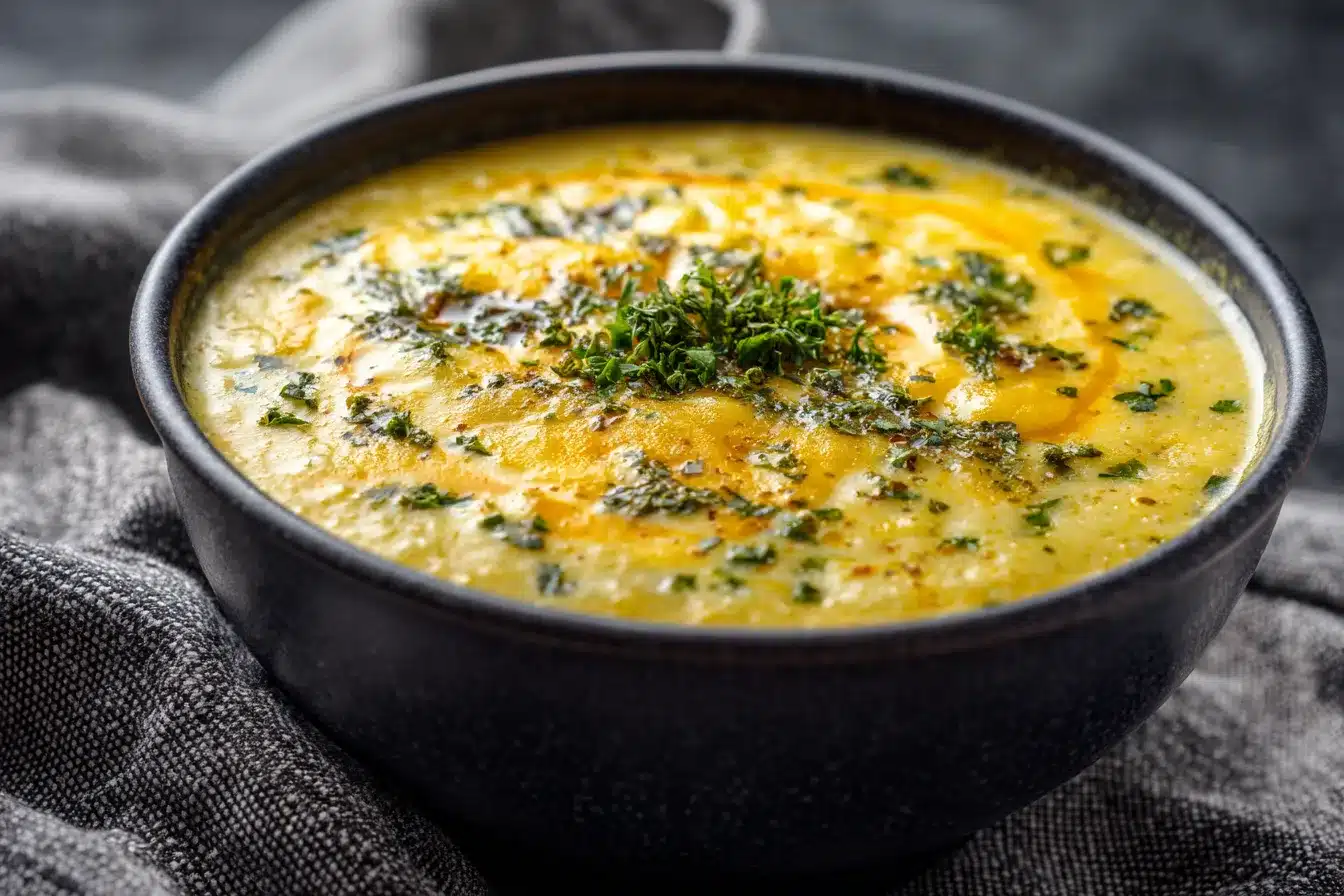 Irresistible Cheddar Garlic Herb Potato Soup Recipe to Savor