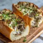 Cheesesteak-Stuffed Garlic Bread