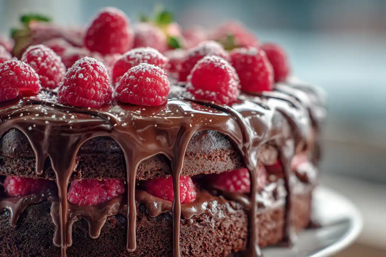 Decadent Chocolate Raspberry Drip Cake Recipe to Impress