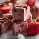 Chocolate Strawberry Frozen Yogurt Bites