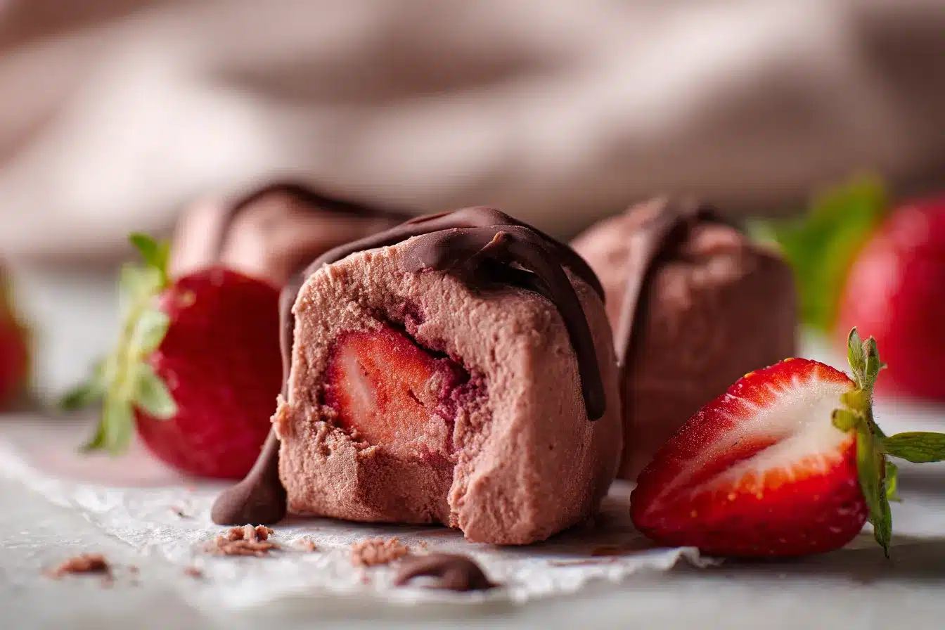 Chocolate Strawberry Frozen Yogurt upscaled 687ba7016b893