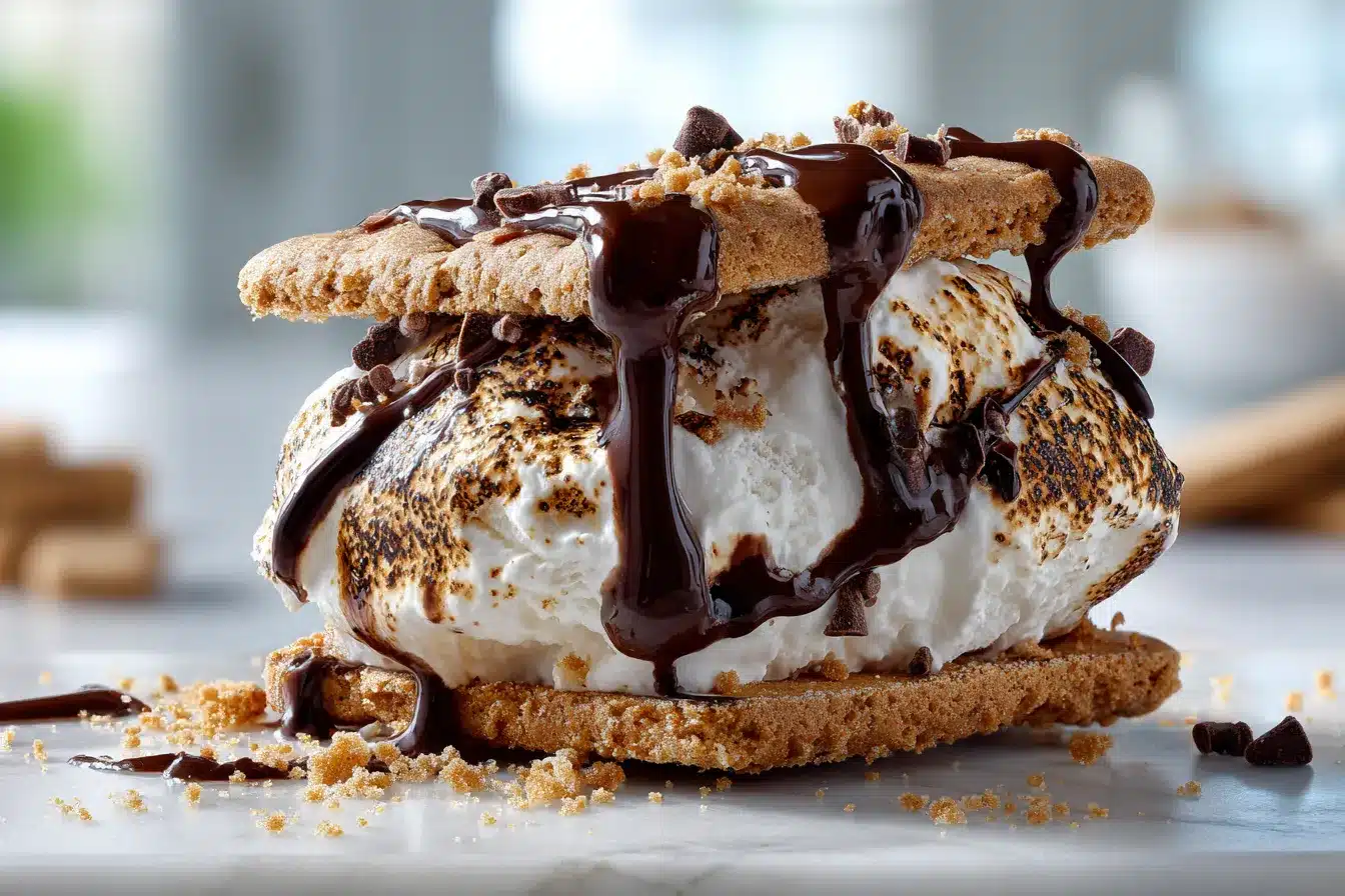 Decadent Chocolatey SMores Ice Cream Sandwich Recipe to Indulge