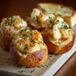 Crabby Shrimp-Stuffed Garlic Bread Bombs