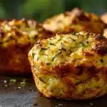 Crispy Parmesan Zucchini Potato Muffins
