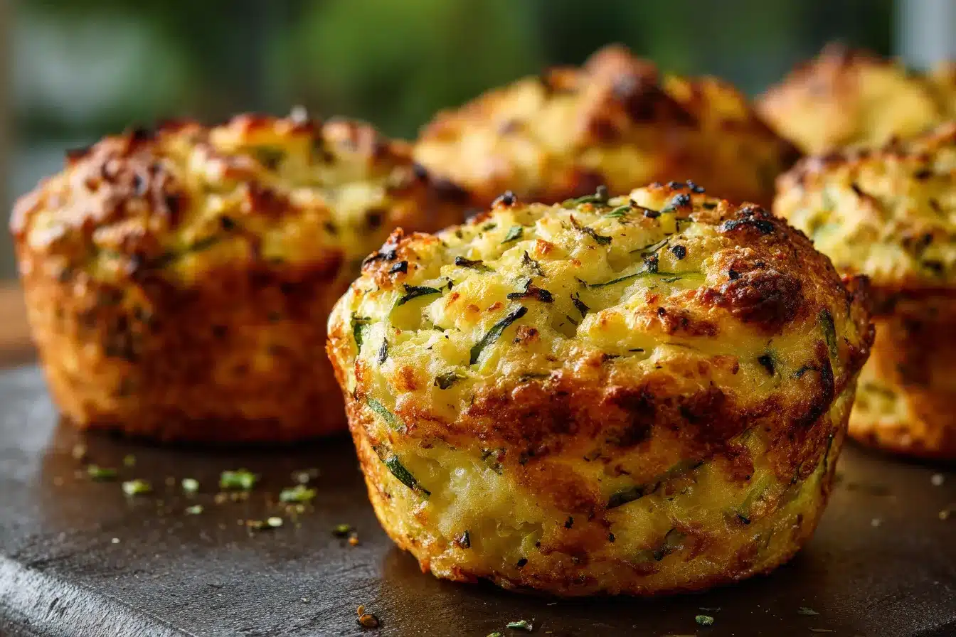 Crispy Parmesan Zucchini Potato Muffins Irresistible Delight