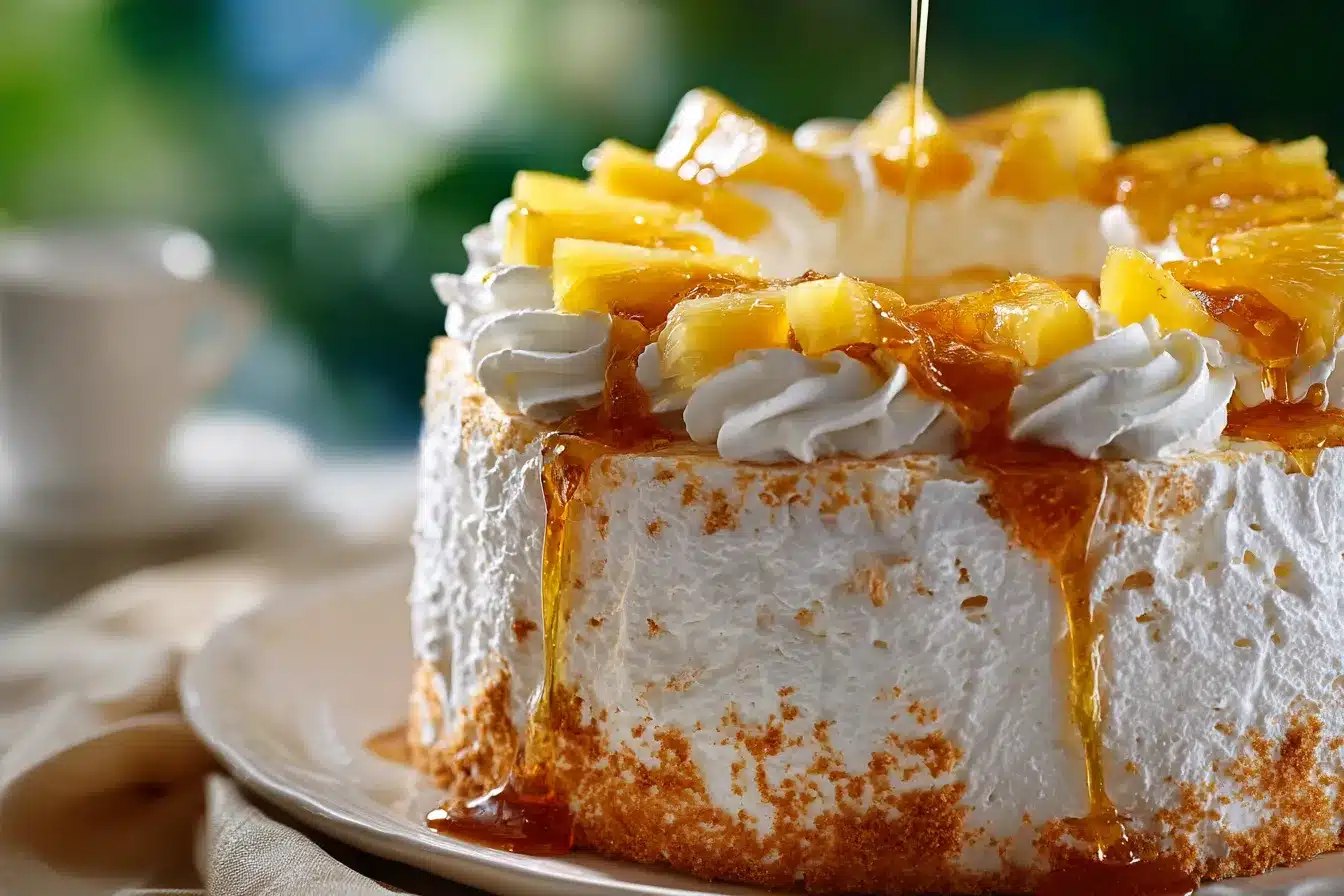 Heavenly Pineapple Angel Food Cake Irresistibly Delicious Treat