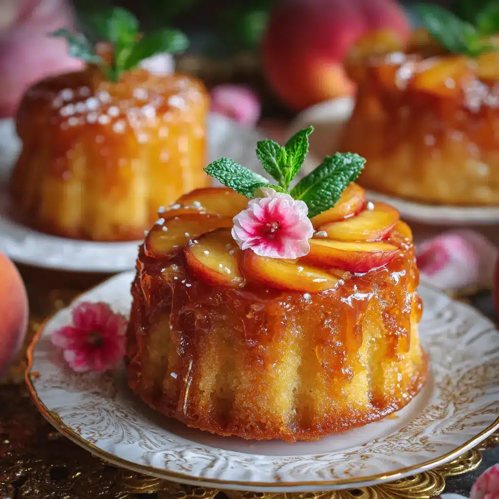 Irresistible Peach UpsideDown Mini Cakes Delightful Treats
