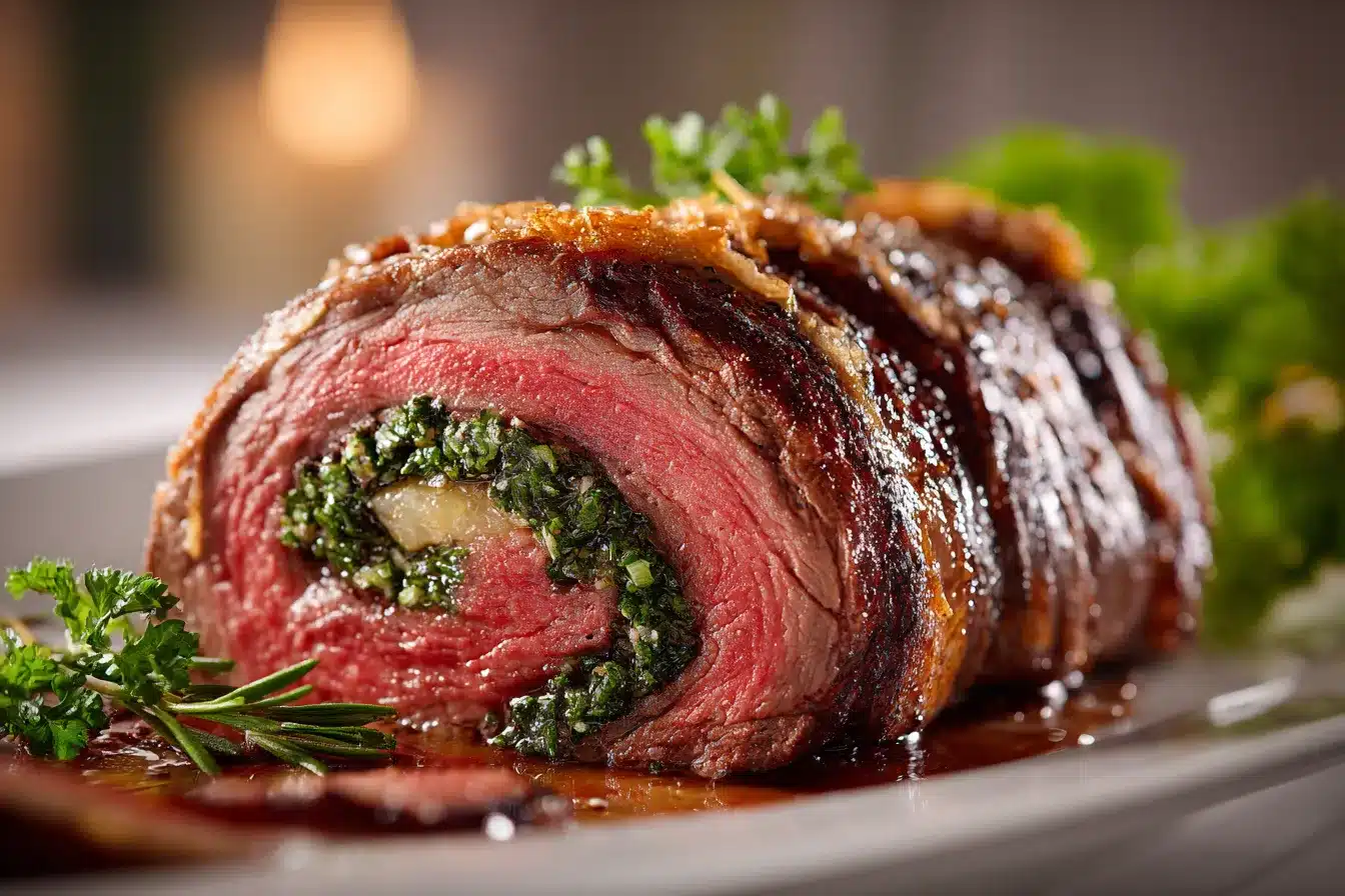 Irresistible Stuffed Flank Steak Sizzling FlavorPacked Delight