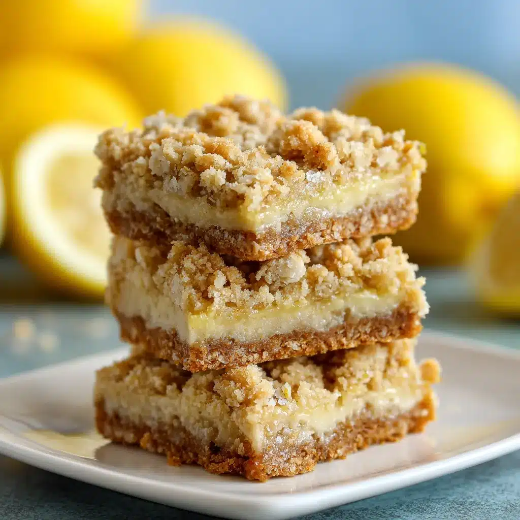 Delicious Lemon Oatmeal Crumble Bars Easy Zesty Dessert