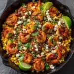 Shrimp and Mexican Street Corn Skillet