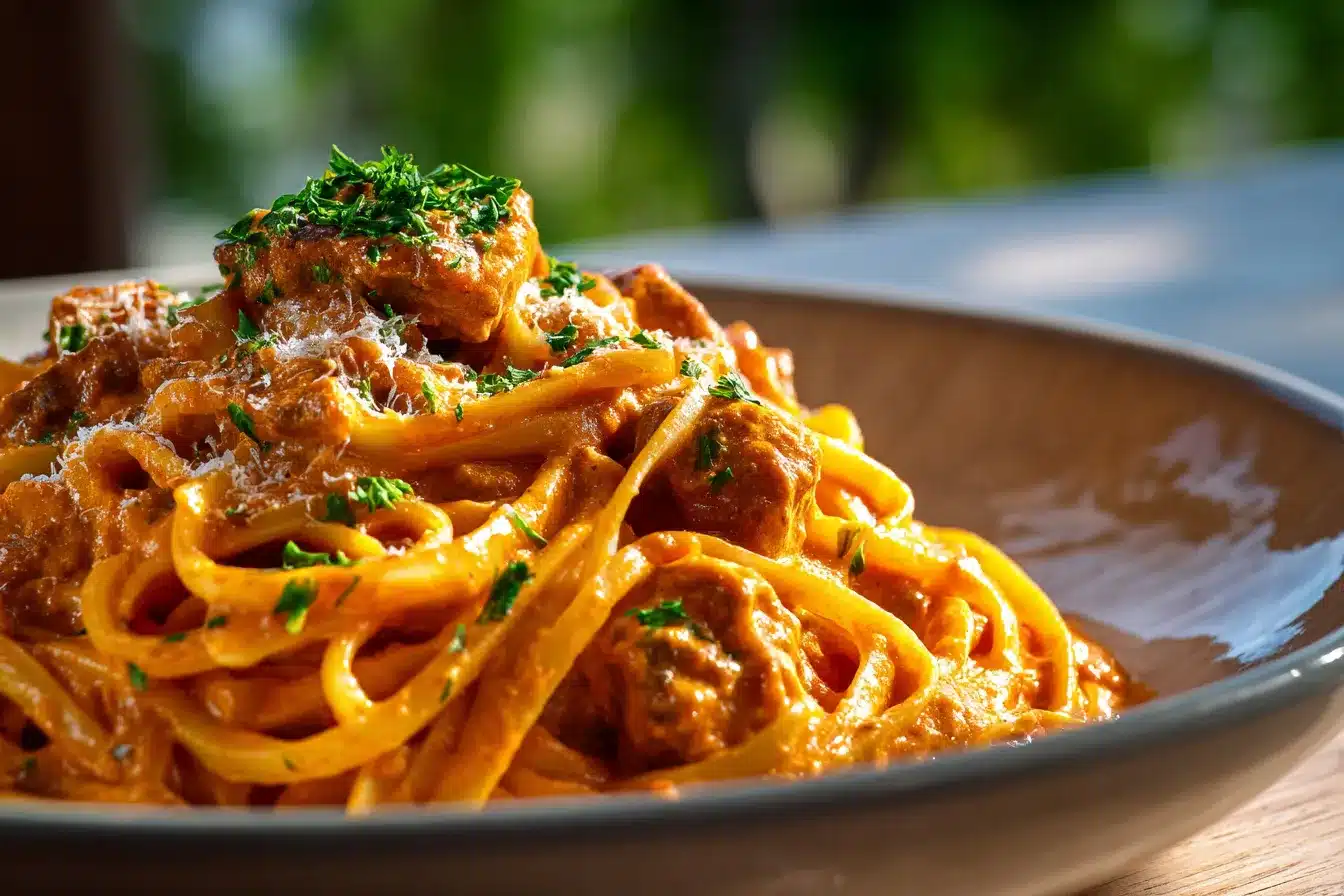 Savor Simple Cowboy Butter Chicken Pasta Linguine Delightfully