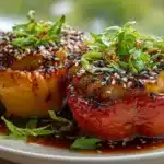 Teriyaki Pineapple Chicken Stuffed Peppers