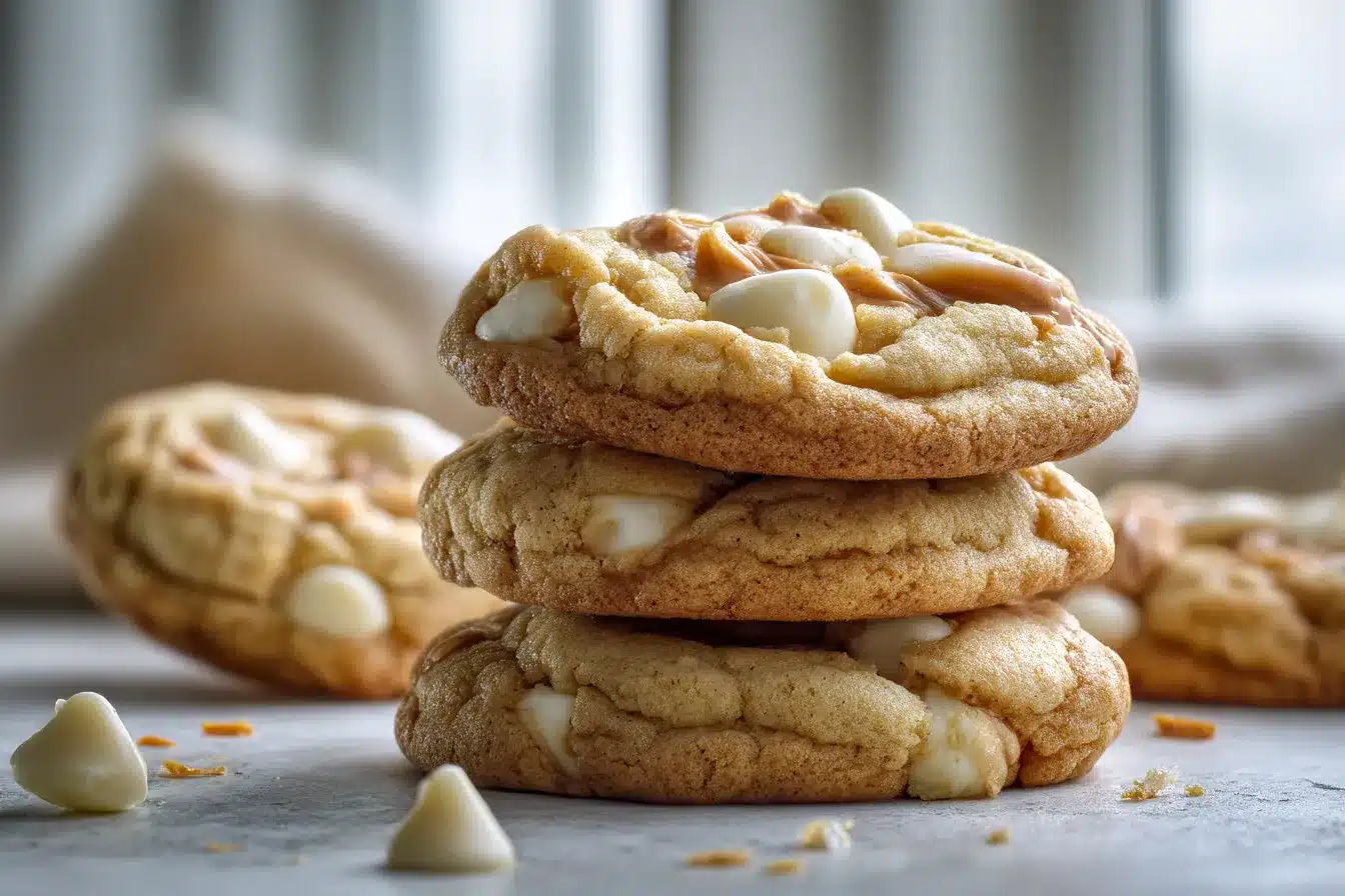 Decadent White Chocolate Reeses Cheesecake Cookies Delight