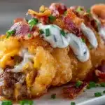 Ultimate Bacon Cheeseburger Stuffed Tater Tot Cones Recipe 4 Bacon Cheeseburger Stuffed Tater Tot Cones
