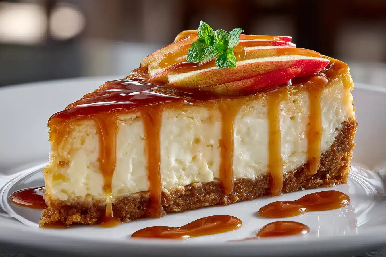 Irresistible Caramel Apple Cheesecake Recipe for Fall Delight 3 Caramel Apple Cheesecake upscaled 68b118a2436af