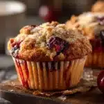 Cherry Cobbler Muffins