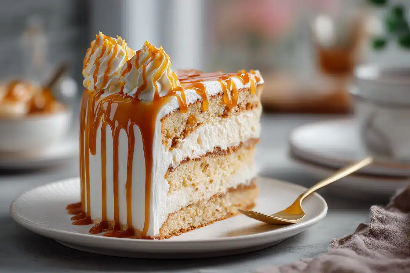 Indulgent Creamy Caramel Cake Decadent Dessert Recipe 2 Creamy Caramel Cake upscaled 68aef3f6725a6