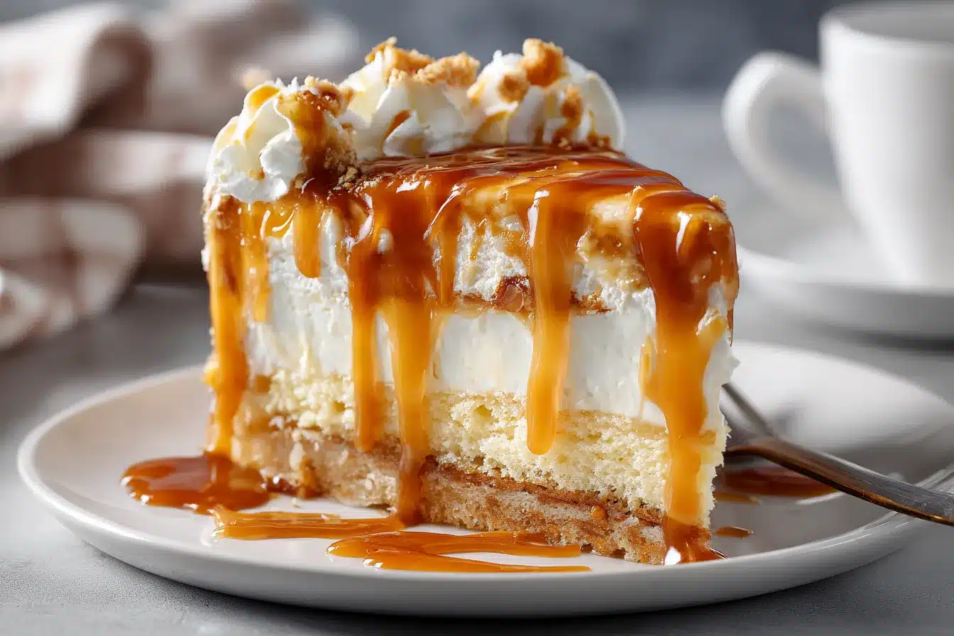 Indulgent Creamy Caramel Cake Decadent Dessert Recipe