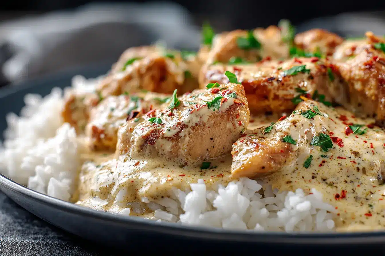 Irresistible Creamy Garlic Butter Chicken Rice Recipe 2 Creamy Garlic Butter Chicken upscaled 68b1973261eff
