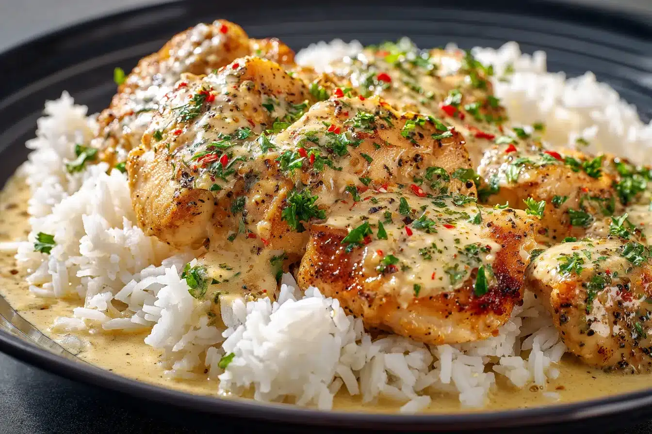 Irresistible Creamy Garlic Butter Chicken Rice Recipe