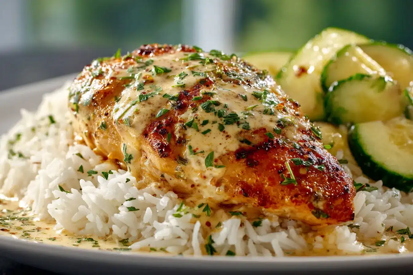Irresistible Creamy Garlic Butter Chicken Rice Recipe 3 Creamy Garlic Butter Chicken upscaled 68b198226e85b