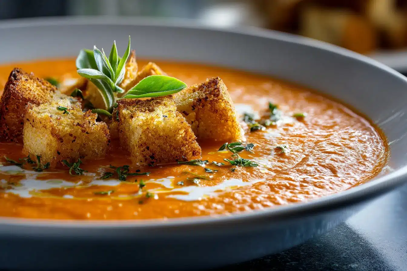 Irresistible Creamy Roasted Garlic Tomato Soup Recipe to Savor 1 Creamy Roasted Garlic Tomato upscaled 68ac6dca81e2f