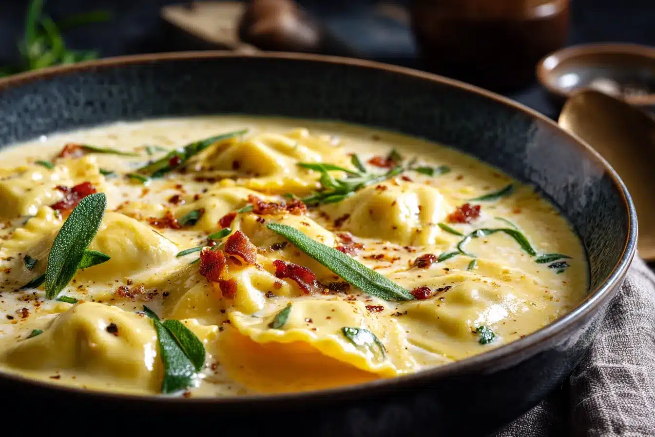 Irresistible Creamy Tuscan Ravioli Soup Comfort Food Bliss