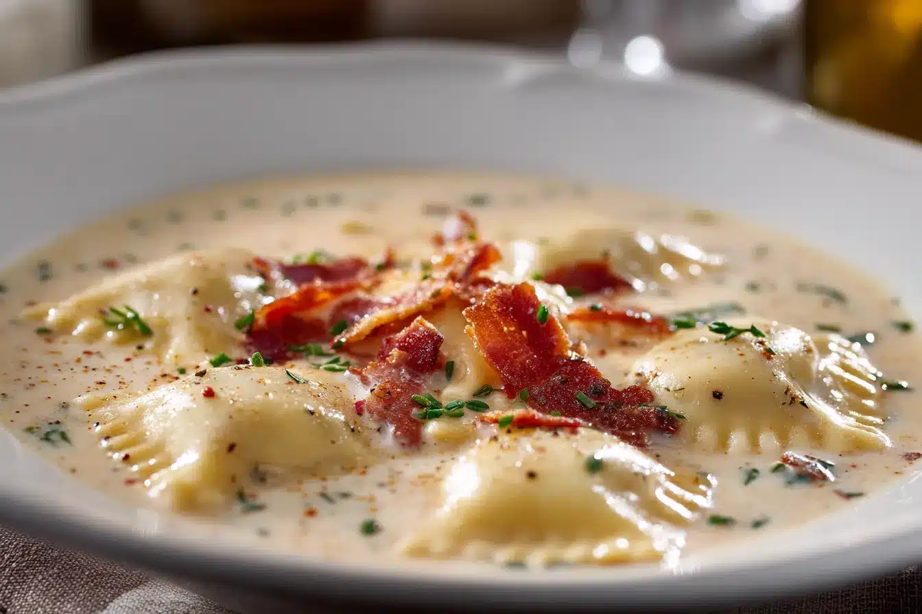 Irresistible Creamy Tuscan Ravioli Soup Comfort Food Bliss 2 Creamy Tuscan Ravioli Soup upscaled 68af03325e563