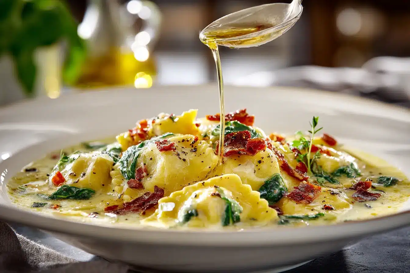 Irresistible Creamy Tuscan Ravioli Soup Comfort Food Bliss 1 Creamy Tuscan Ravioli Soup upscaled 68af03aa25b0b
