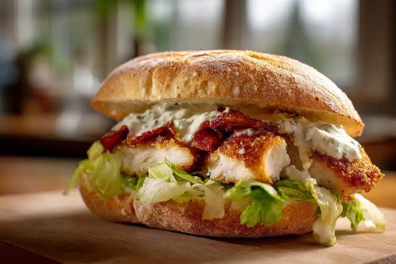 Crispy Chicken Caesar Sandwich Irresistible Recipe Revealed