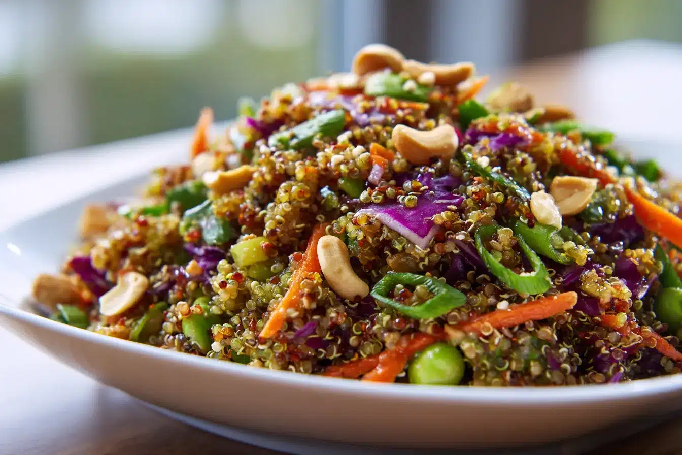 Delicious Crunchy Thai Quinoa Salad with Creamy Peanut Dressing 2 Crunchy Thai Quinoa Salad upscaled 68ae837679ca8