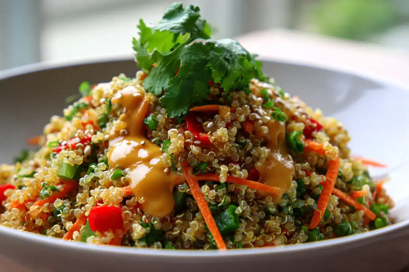 Delicious Crunchy Thai Quinoa Salad with Creamy Peanut Dressing 1 Crunchy Thai Quinoa Salad upscaled 68ae84664f710