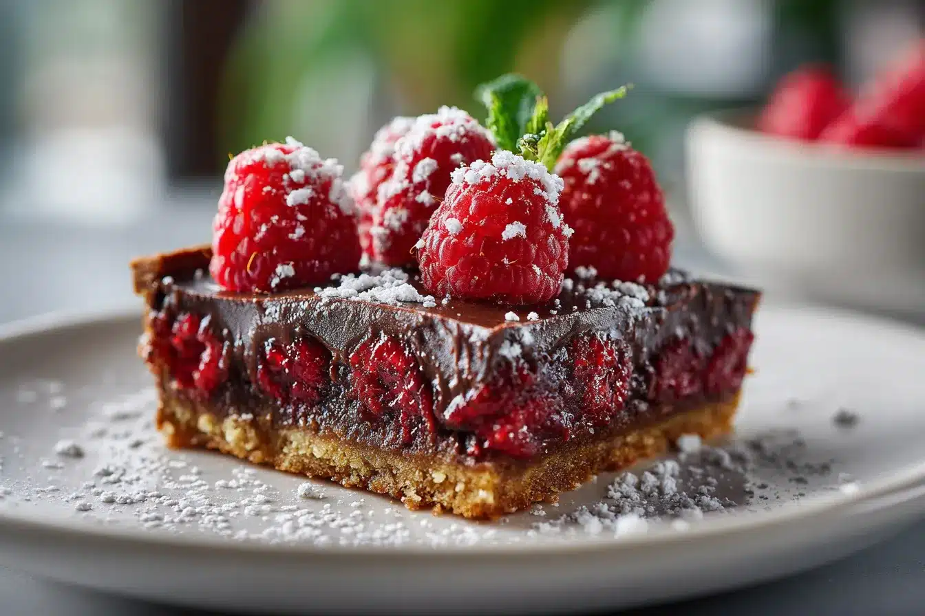 Decadent Dark Chocolate Raspberry Pie Bars Irresistible Delight 2 Dark Chocolate Raspberry Pie upscaled 68a8a3f262179