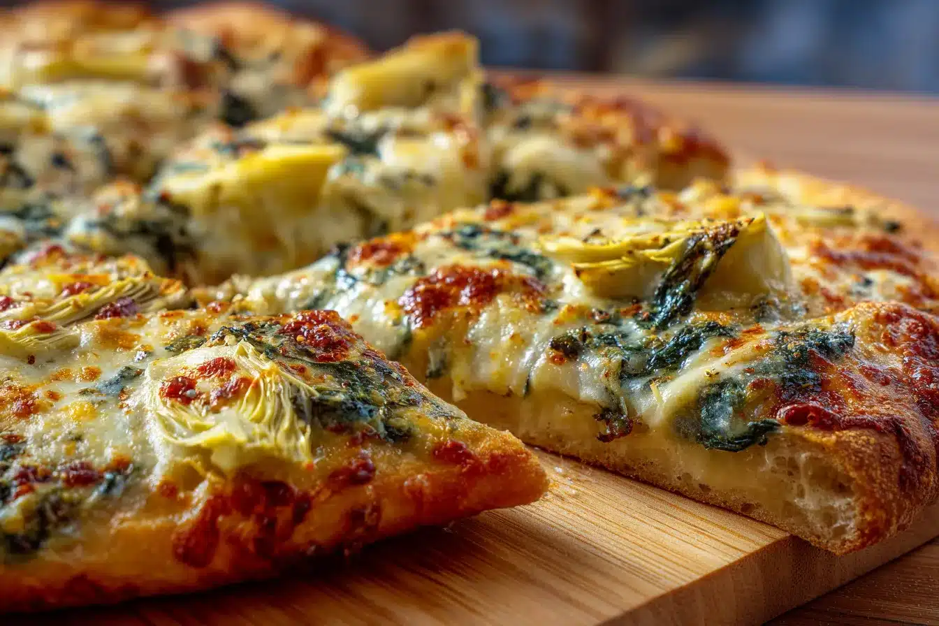 Irresistible Cheesy Spinach Artichoke Pizza Recipe to Savor 1 Delicious Cheesy Spinach and upscaled 68b1434a447bc