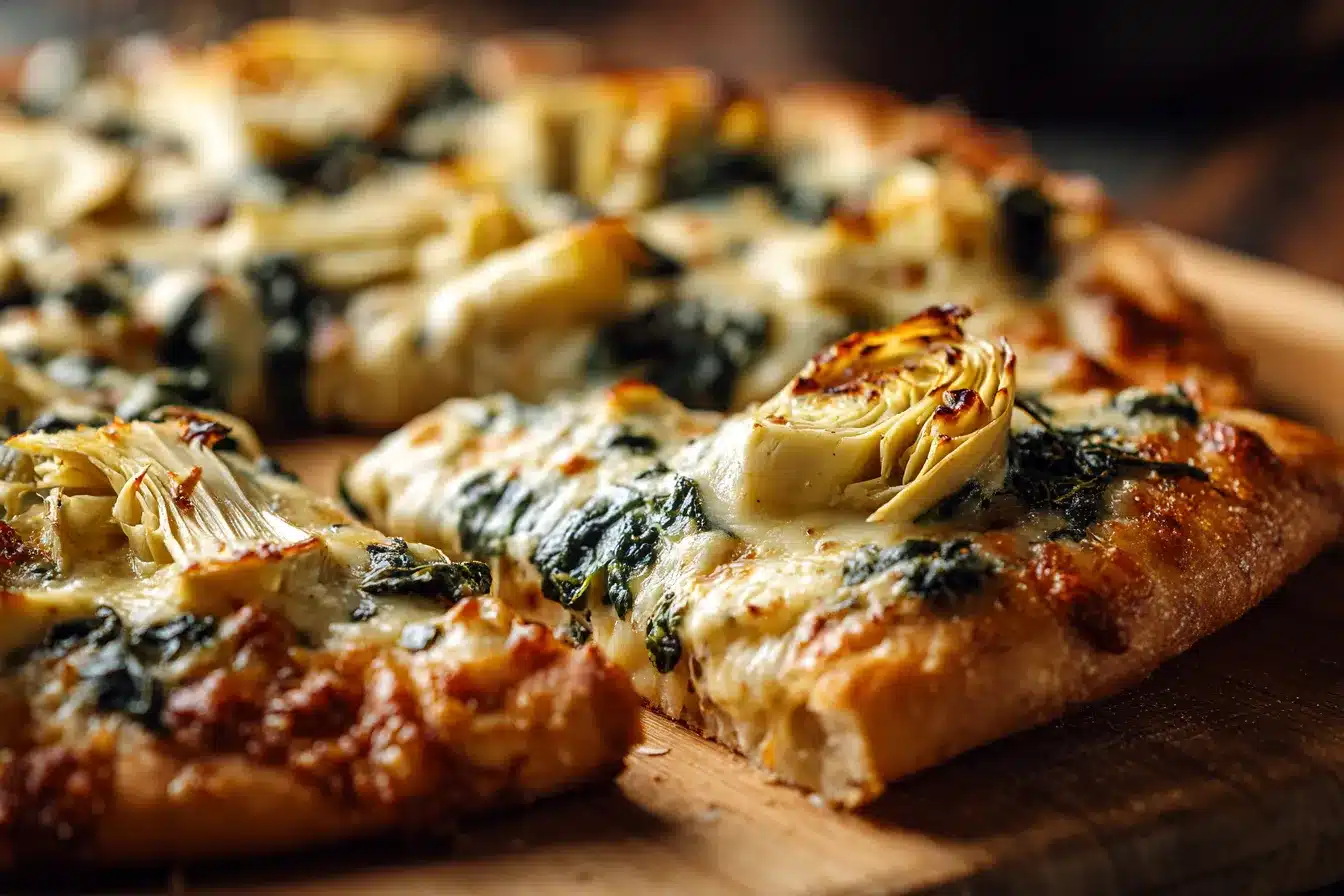 Irresistible Cheesy Spinach Artichoke Pizza Recipe to Savor
