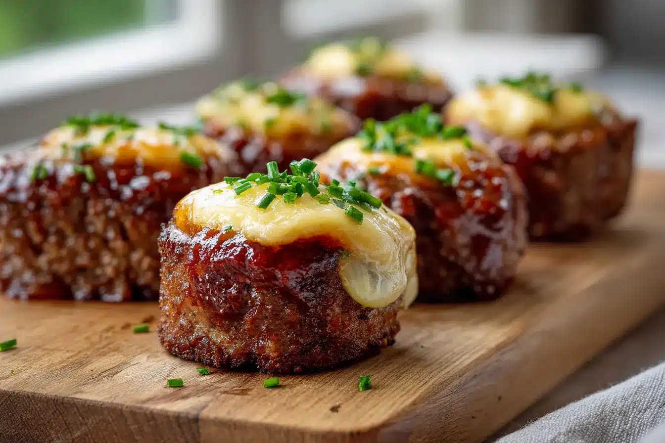Irresistible Easy Cheesy Stuffed Meatloaf Bites Recipe 3 Easy Cheesy Stuffed Meatloaf upscaled 68ab38a639ad5
