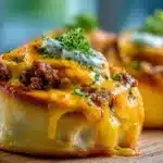 Garlic Butter Cheeseburger Rollups
