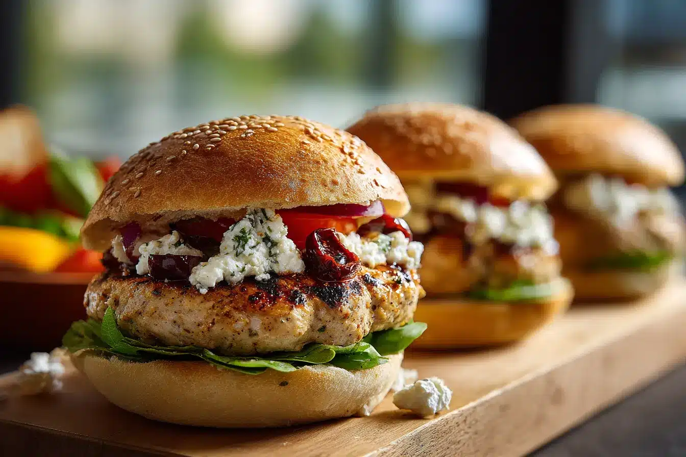 Delicious Greek Chicken Burgers FlavorPacked Healthy