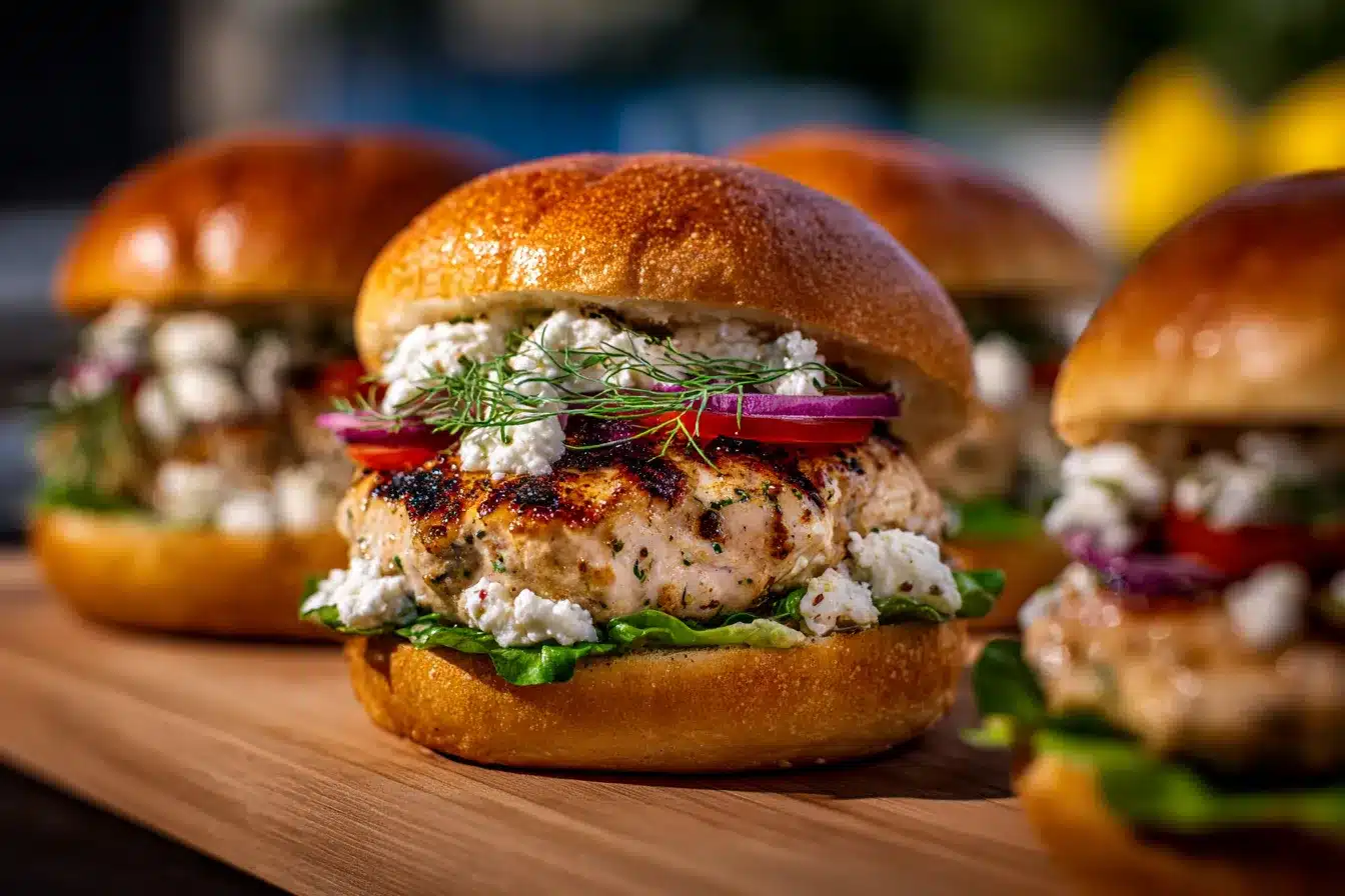 Irresistible Greek Chicken Burgers FlavorPacked Delight