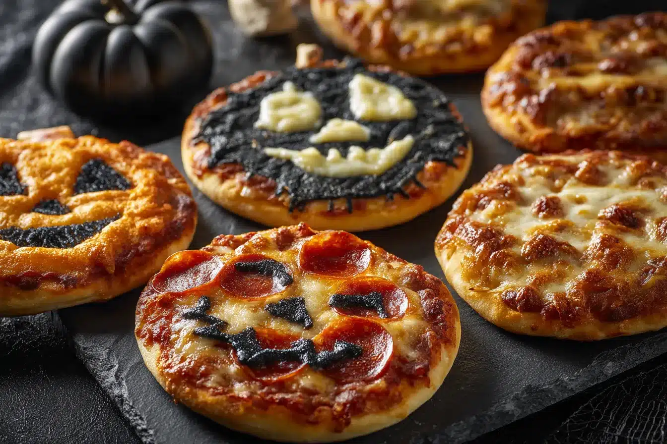 Spooktacular Halloween Mini Pizzas Fun Festive Treats 1 Halloween Mini Pizzas upscaled 68b17c02964a1