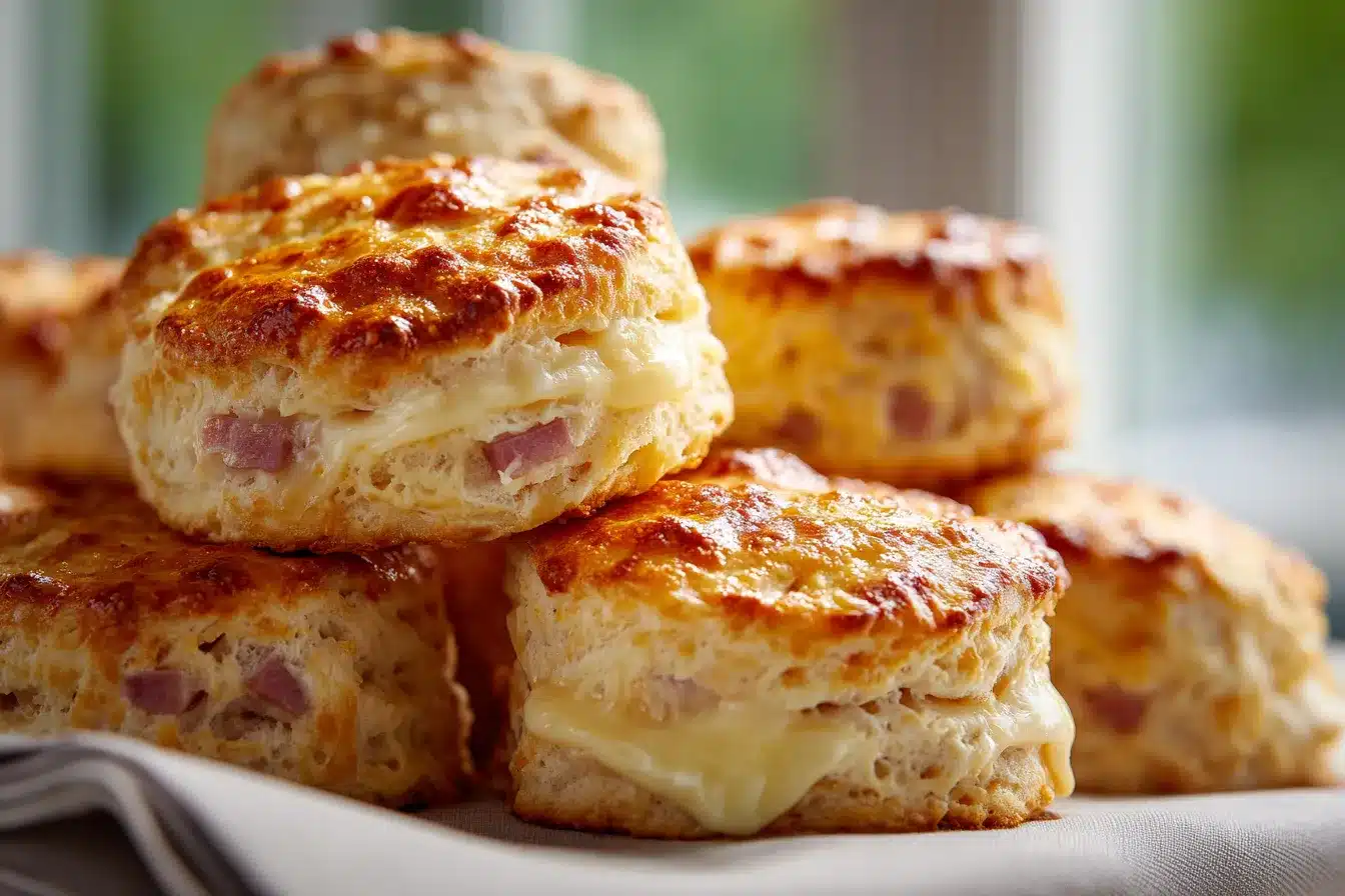 Irresistible Ham Cheese Butter Swim Biscuits Recipe