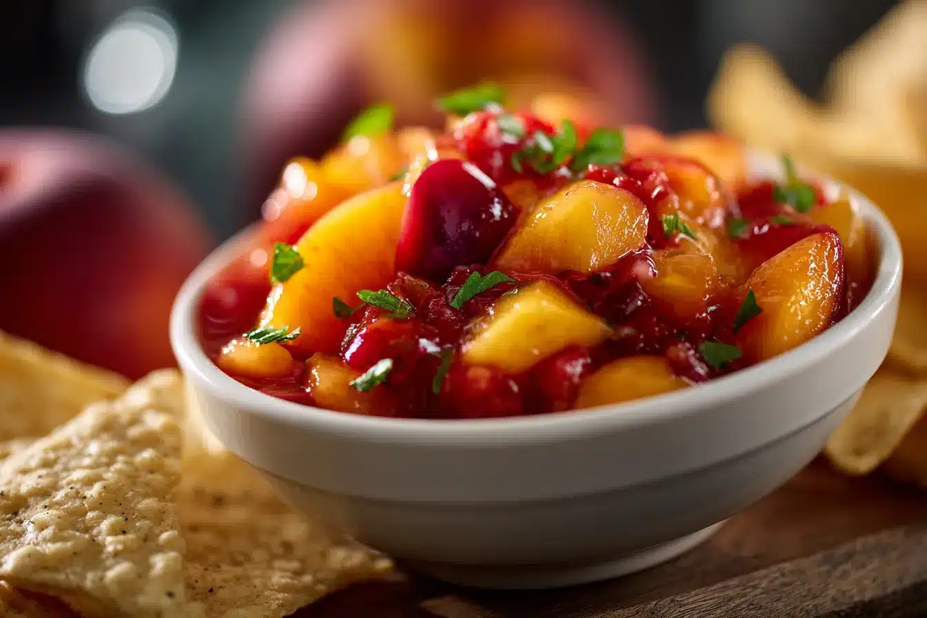 Delicious Healthy Peach Cherry Salsa for Fresh Summer Flavor