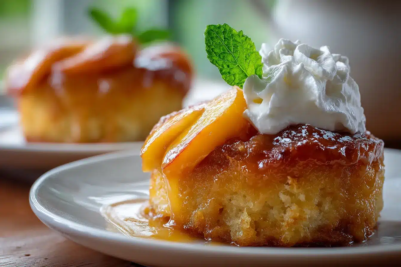 Irresistible Peach UpsideDown Mini Cakes Delightful Treats